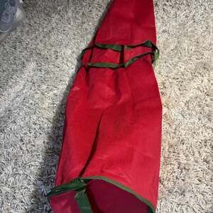 Christmas Wrapping Paper Storage Bag – Red & Green – Holds Multiple Rolls